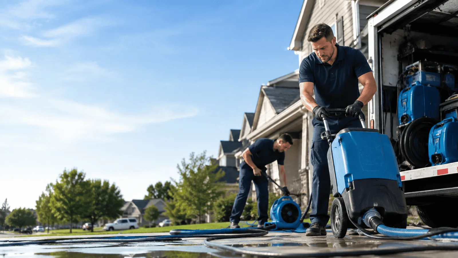 Dehumidification being performed in Woodland, WA